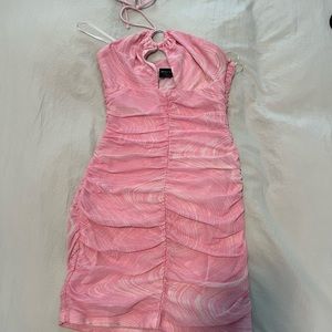 White Fox Boutique Pink and White Swirl Dress